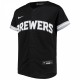 Milwaukee Brewers Nike Youth Replica Team Jersey - Black/White