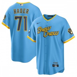 Josh Hader Milwaukee Brewers Nike 2022 City Connect Replica Player Jersey - Powder Blue