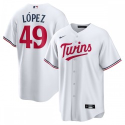 Pablo López Minnesota Twins Nike Home  Replica Player Jersey - White