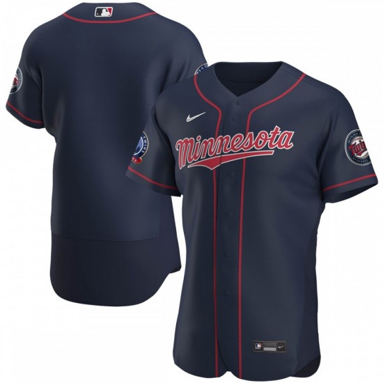 Minnesota Twins Nike 60th Season Alternate Authentic Team Jersey - Navy