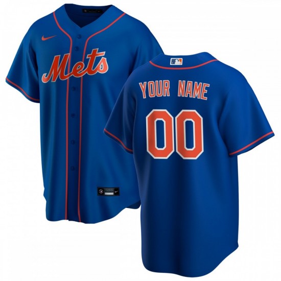 New York Mets Nike Alternate Replica Custom Jersey - Royal