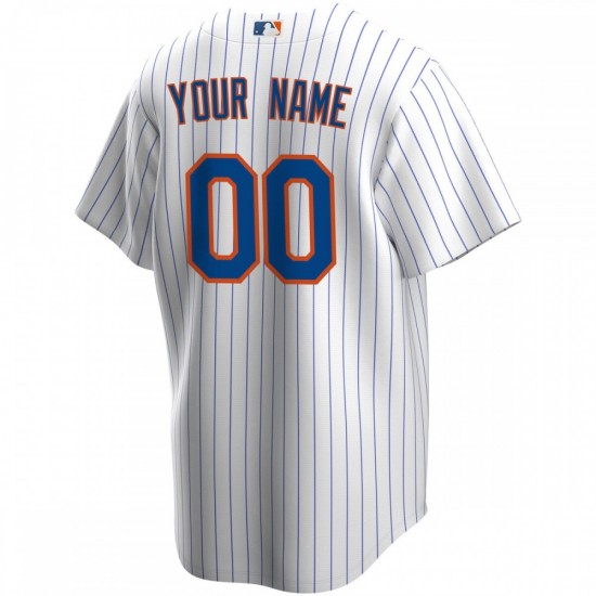 New York Mets Nike Home Replica Custom Jersey - White