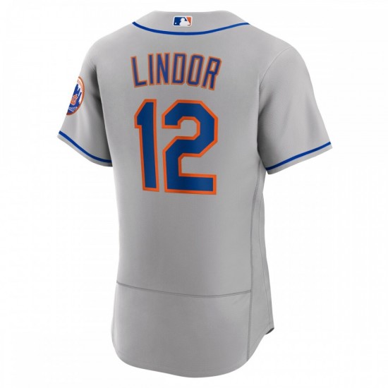 Francisco Lindor New York Mets Nike Road Authentic Player Jersey - Gray