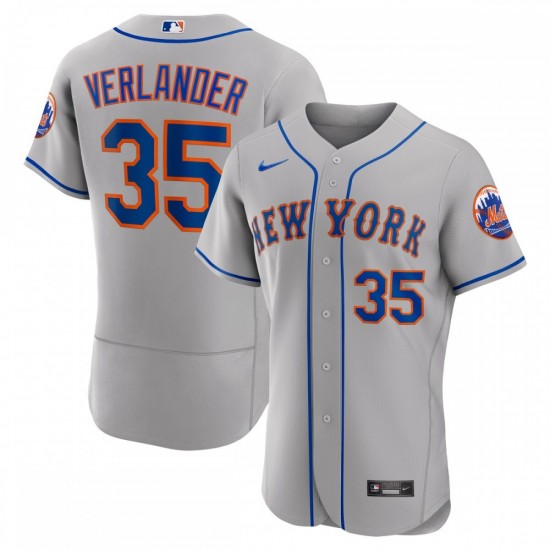 Justin Verlander Nike New York Mets Road Authentic Player Jersey - Gray