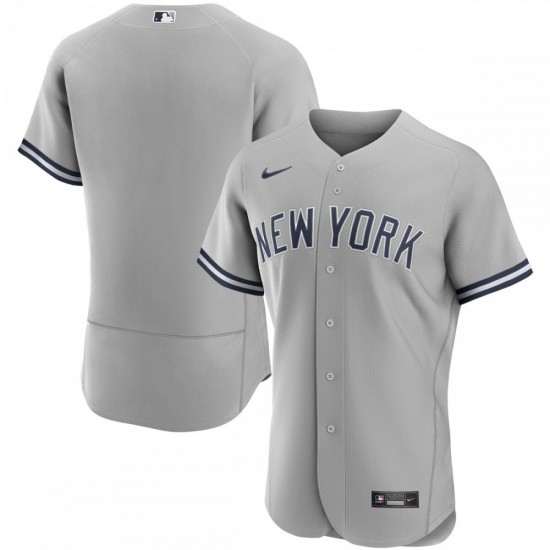 New York Yankees Nike Road Authentic Team Jersey - Gray