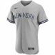 New York Yankees Nike Road Authentic Team Jersey - Gray