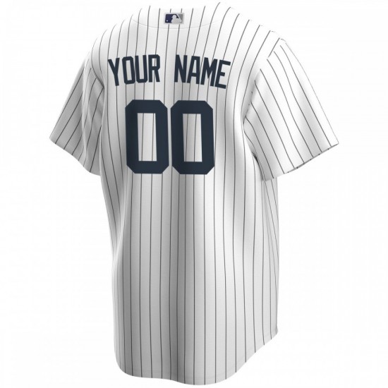 New York Yankees Nike Home Replica Custom Jersey - White