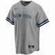 New York Yankees Nike Road Replica Custom Jersey - Gray