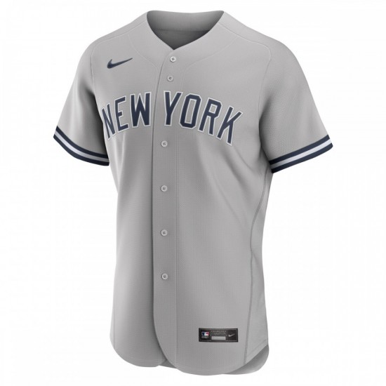 New York Yankees Nike Road Authentic Custom Jersey - Gray