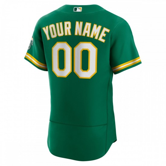 Oakland Athletics Nike Alternate Authentic Custom Jersey - Kelly Green