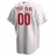 Philadelphia Phillies Nike Home Replica Custom Jersey - White