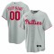 Philadelphia Phillies Nike Road Custom Replica Jersey - Gray