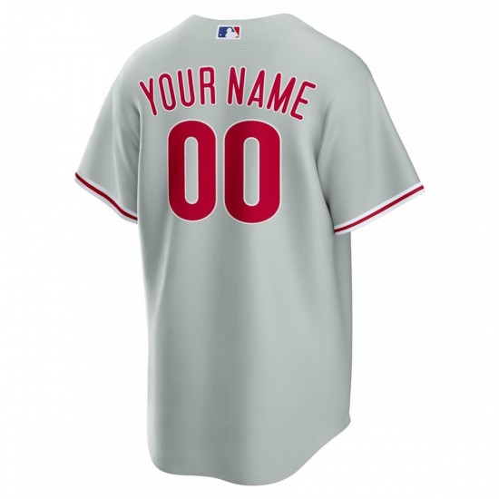 Philadelphia Phillies Nike Road Custom Replica Jersey - Gray