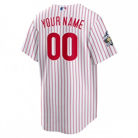 Philadelphia Phillies Nike 2022 World Series Home Custom Replica Jersey - White/Red