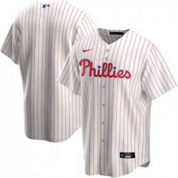 Men's Philadelphia Phillies Nike White&Red Home 2020 Jersey