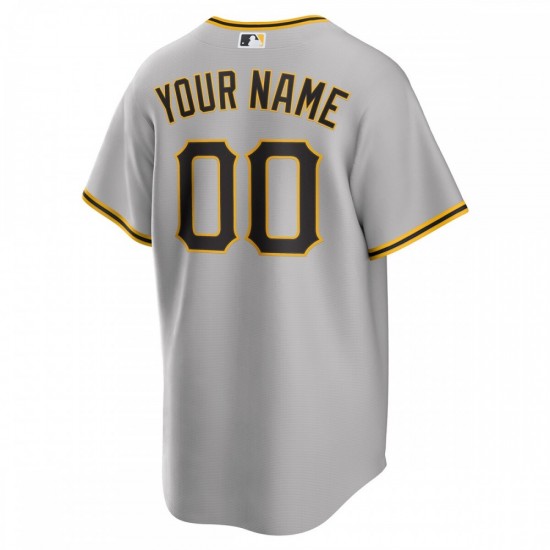 Pittsburgh Pirates Nike Road Custom Replica Jersey - Gray