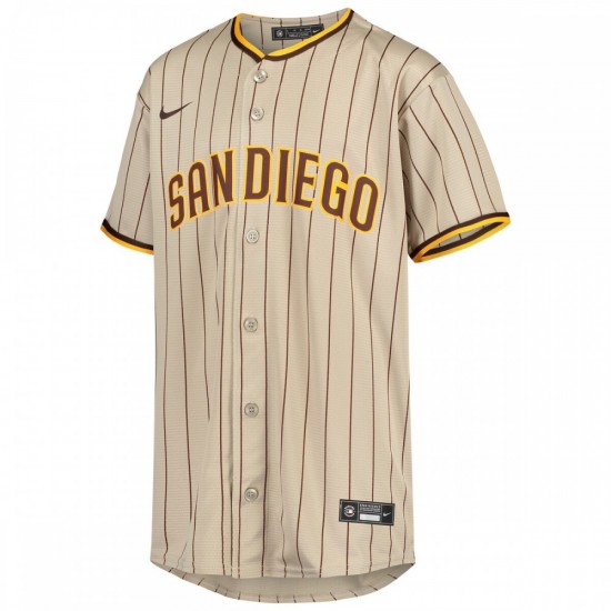 San Diego Padres Nike Youth Alternate Replica Team Jersey - Sand/Brown