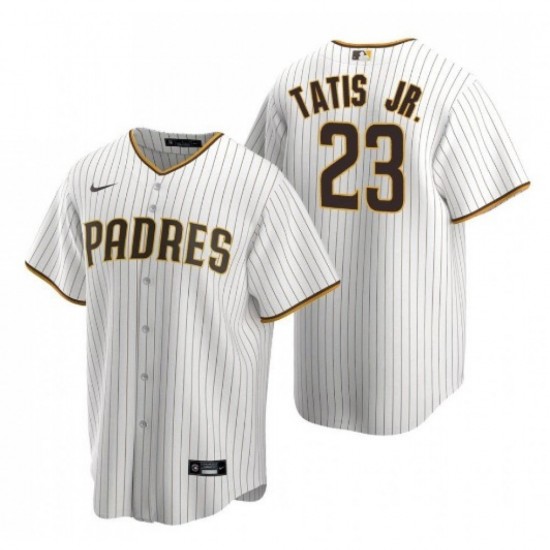 Men's San Diego Padres Fernando Tatís Jr. #23 Nike White&Brown Home 2020 Jersey