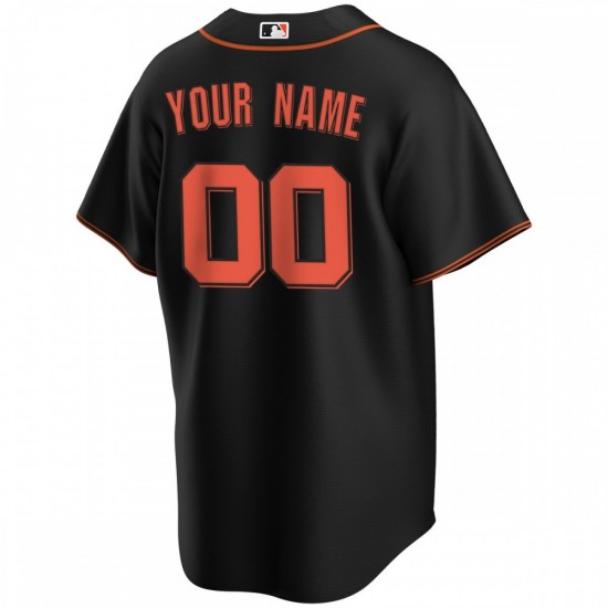 San Francisco Giants Nike Alternate Replica Custom Jersey - Black