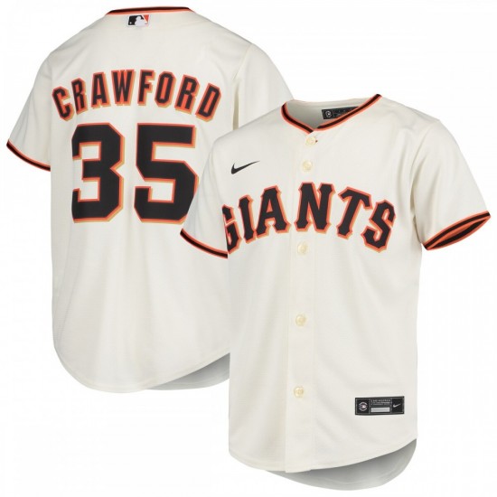 Brandon Crawford San Francisco Giants Nike Youth Alternate Replica Player Jersey - Cream