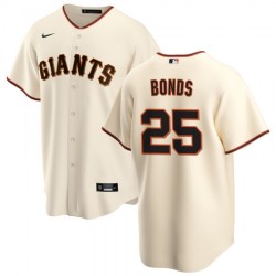 Men's San Francisco Giants BONDS #25 Nike Cream Home 2020 Jersey