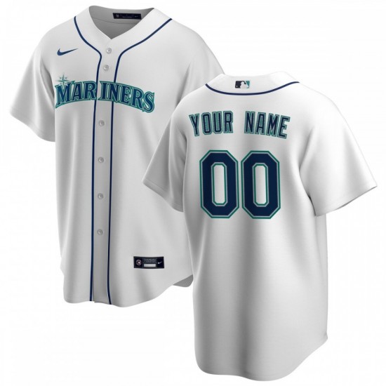 Seattle Mariners Nike Youth Home Replica Custom Jersey - White