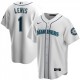 Men's Seattle Mariners Kyle Lewis #1 Nike White Home 2020 Jersey