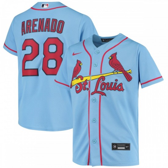 Nolan Arenado St. Louis Cardinals Nike Youth Alternate Replica Player Jersey - Light Blue