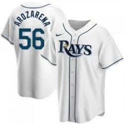 Men's Tampa Bay Rays Randy Arozarena #56 Nike White 2020 World Series Bound Jersey