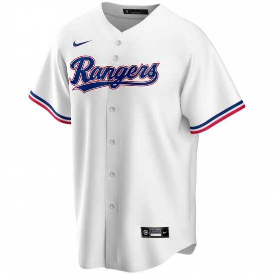 Texas Rangers Nike Home Replica Custom Jersey - White