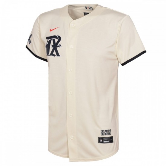 Nolan Ryan Texas Rangers Nike Youth 2023 City Connect Replica Player Jersey - Cream