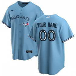 Toronto Blue Jays Nike Alternate Replica Custom Jersey - Light Blue