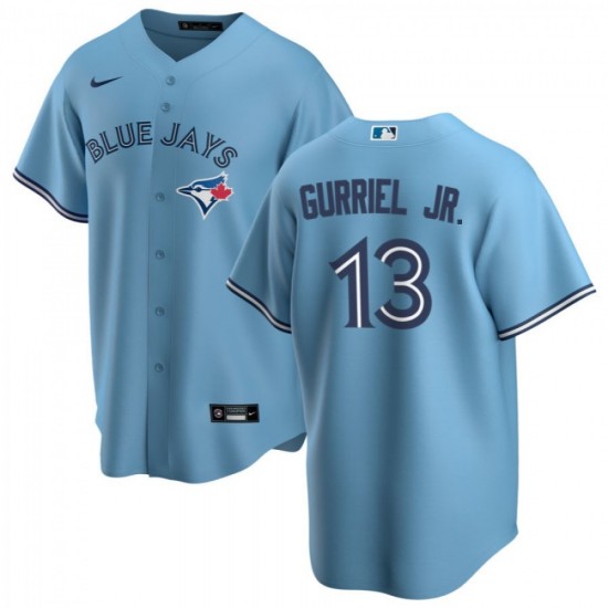 Men's Toronto Blue Jays Lourdes Gurriel Jr. #13 Nike Light Blue Alternate 2020 Jersey