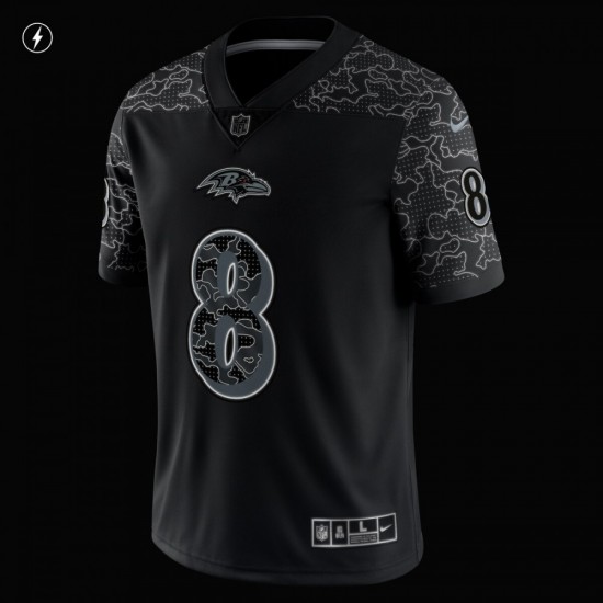 Lamar Jackson Baltimore Ravens Nike RFLCTV Limited Jersey - Black