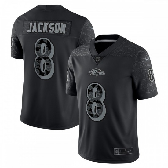 Lamar Jackson Baltimore Ravens Nike RFLCTV Limited Jersey - Black