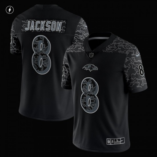 Lamar Jackson Baltimore Ravens Nike RFLCTV Limited Jersey - Black