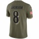 Lamar Jackson Baltimore Ravens Nike 2022 Salute To Service Limited Jersey - Olive