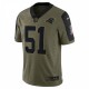 Sam Mills Carolina Panthers Nike 2021 Salute To Service Retired Player Limited Jersey - Olive