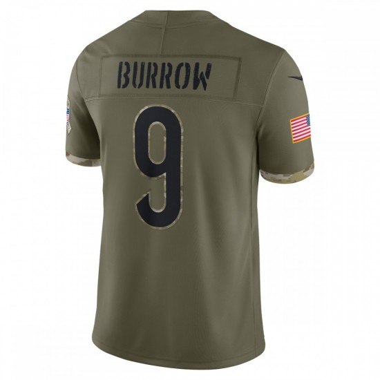 Joe Burrow Cincinnati Bengals Nike 2022 Salute To Service Limited Jersey - Olive