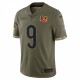 Joe Burrow Cincinnati Bengals Nike 2022 Salute To Service Limited Jersey - Olive