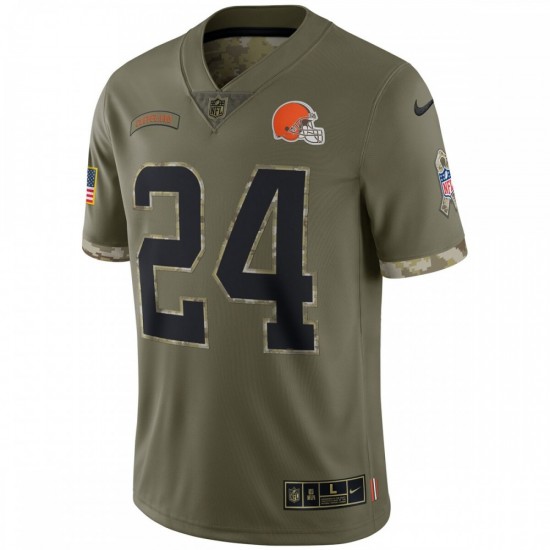 Nick Chubb Cleveland Browns Nike 2022 Salute To Service Limited Jersey - Olive