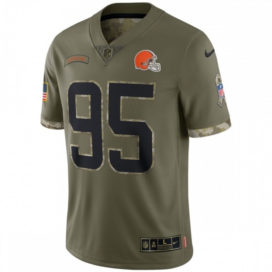 Myles Garrett Cleveland Browns Nike 2022 Salute To Service Limited Jersey - Olive