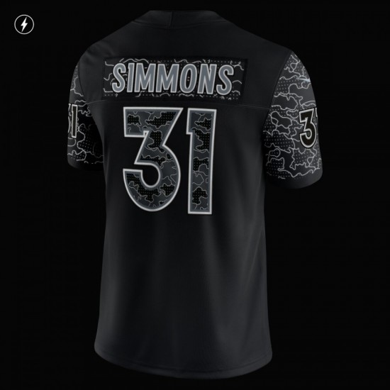 Justin Simmons Denver Broncos Nike RFLCTV Limited Jersey - Black