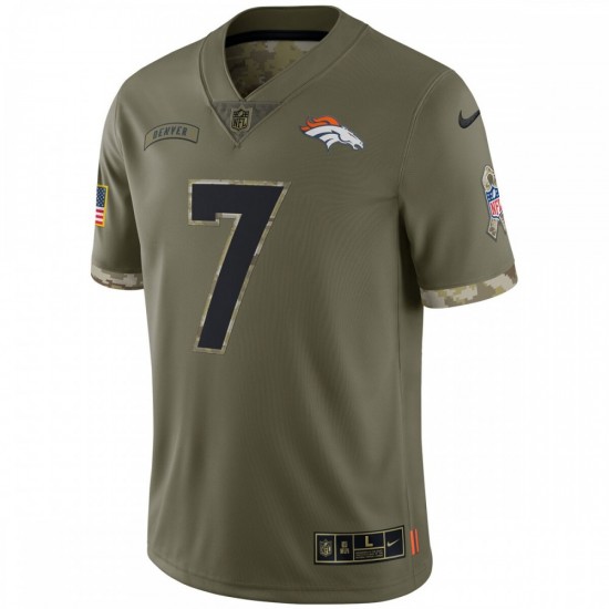 John Elway Denver Broncos 2022 Salute To Service Retired Player Limited Jersey - Olive