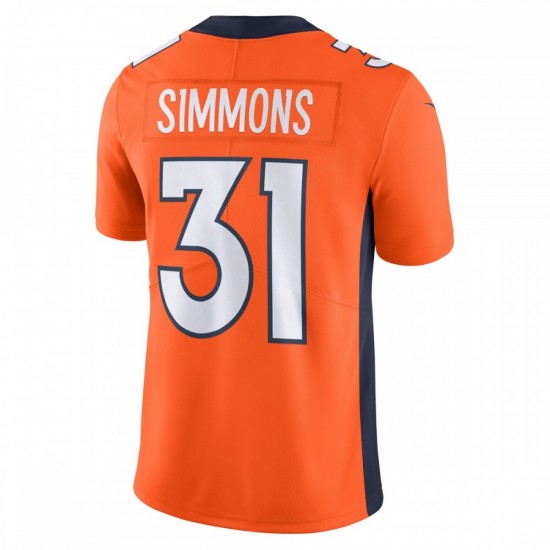 Justin Simmons Denver Broncos Nike  Vapor Untouchable Limited Jersey - Orange