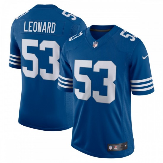 Men's Nike Darius Leonard Royal Indianapolis Colts Alternate Vapor Limited Jersey