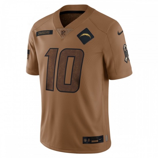 Justin Herbert Los Angeles Chargers Nike 2023 Salute To Service Limited Jersey - Brown