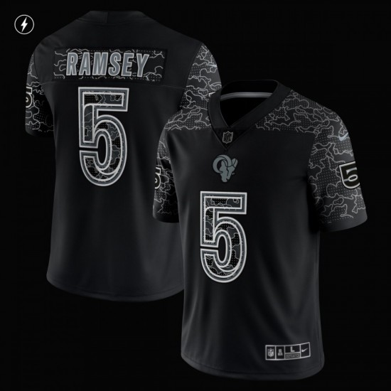 Jalen Ramsey Los Angeles Rams Nike RFLCTV Limited Jersey - Black