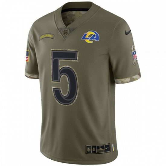 Jalen Ramsey Los Angeles Rams Nike 2022 Salute To Service Limited Jersey - Olive