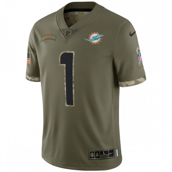 Tua Tagovailoa Miami Dolphins Nike 2022 Salute To Service Limited Jersey - Olive